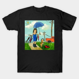 Dog and Ms. Umbrella T-Shirt